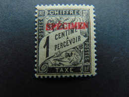 Splendide Specimen Taxe N°. 12* Avec Surcharge Carmin - Specimen