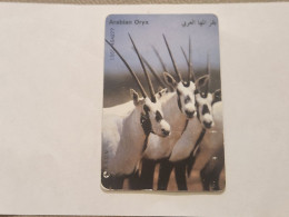 JORDAN-(JO-ALO-0035)-Ostrich & Arabian Oryx-(146)-(1001-454277)-(1JD)-(12/2000)-used Card+1card Prepiad Free - Giordania