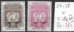 NATIONS UNIES OFFICE DE NEW-YORK 27-28 * Côte 14.50 € - Nuevos