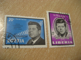 LIBERIA Yvert 392 + Air Mail 146 John Fitzgerald Kennedy In Memoriam - Kennedy (John F.)