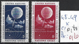 NATIONS UNIES OFFICE DE NEW-YORK 48-49 * Côte 0.80 € - Unused Stamps