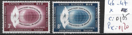 NATIONS UNIES OFFICE DE NEW-YORK 46-47 * Côte 0.75 € - Ongebruikt