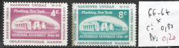 NATIONS UNIES OFFICE DE NEW-YORK 66-67 * Côte 0.80 € - Unused Stamps