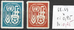 NATIONS UNIES OFFICE DE NEW-YORK 68-69 * Côte 0.95 € - Unused Stamps