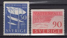 T1241 - SUEDE SWEDEN Yv N°437/38 * - Unused Stamps