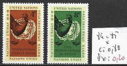 NATIONS UNIES OFFICE DE NEW-YORK 84-85 * Côte 0.80 € - Unused Stamps