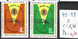 NATIONS UNIES OFFICE DE NEW-YORK 98-99 * Côte 1.10 € - Ungebraucht