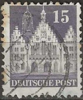 GERMANY 1948 Buildings - The Romer, Frankfurt-am-Main - 15pf. - Violet FU - Gebraucht