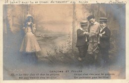 ENFANTS - Garçons Et Filles - Le Cœur Plus Vif Chez Les Garçons - Carte Postale Ancienne - Sonstige & Ohne Zuordnung