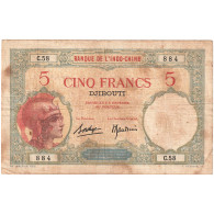 Côte Française Des Somalis, 5 Francs, 1938, KM:6b, TTB - Djibouti