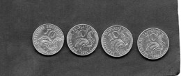 Lot De 4 Pièces De 10 Fr " Les Monnaies Commémoratives De La Ve République "  Type Jimenez - Herdenking
