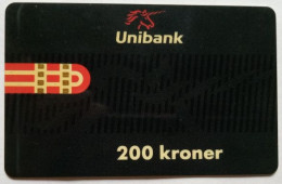 Denmark 200 Kr. - UNIBANK  ( No Chip ) - Denemarken