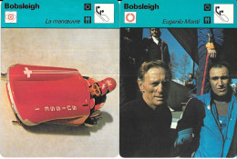 GF1779 - FICHES EDITION RENCONTRE - BOBSLEIGH - EUGENIO MONTI - HANS HILTE BRAND - Wintersport