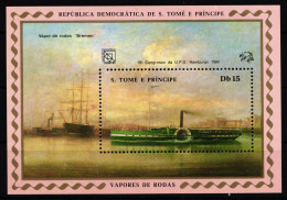 Sao Tome Block 153 Postfrisch Schiffe #HR533 - Sao Tome Et Principe