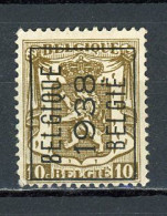 BELGIQUE    “BELGIQUE 1938 BELGIE” N° Yvert  ? (*) - Typo Precancels 1936-51 (Small Seal Of The State)