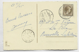 LUXEMBOURG 75C SEUL SOLO CARTE STEINFORT 22.5.1936 TO LA FOA NOUVELLE CALEDONIE - 1926-39 Charlotte Right-hand Side