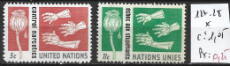 NATIONS UNIES OFFICE DE NEW-YORK 127-28 * Côte 1.05 € - Unused Stamps