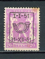 BELGIQUE:  PREO N° Yvert 279 (*) - Typos 1936-51 (Kleines Siegel)