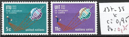 NATIONS UNIES OFFICE DE NEW-YORK 137-38 * Côte 0.95 € - Unused Stamps