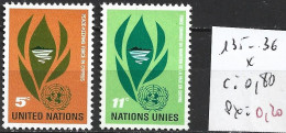 NATIONS UNIES OFFICE DE NEW-YORK 135-36 * Côte 0.80 € - Neufs