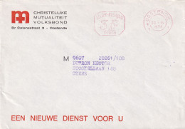 1974 OOSTENDE SUIVI CACHET MECANIQUE P016 DE 3FR - Covers & Documents