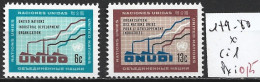 NATIONS UNIES OFFICE DE NEW-YORK 179-80 * Côte 1 € - Unused Stamps