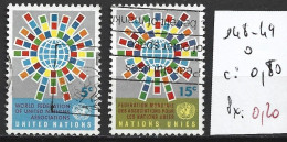 NATIONS UNIES OFFICE DE NEW-YORK 148-49 Oblitérés Côte 0.80 € - Used Stamps