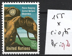 NATIONS UNIES OFFICE DE NEW-YORK 155 * Côte 0.75 € - Ungebraucht