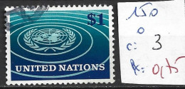 NATIONS UNIES OFFICE DE NEW-YORK 150 Oblitéré Côte 3 € - Usati