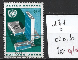 NATIONS UNIES OFFICE DE NEW-YORK 181 Oblitéré Côte 0.30 € - Used Stamps