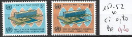 NATIONS UNIES OFFICE DE NEW-YORK 151-52 * Côte 0.80 € - Oblitérés