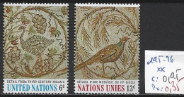 NATIONS UNIES OFFICE DE NEW-YORK 195-96 ** Côte 0.95 € - Used Stamps