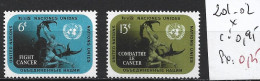 NATIONS UNIES OFFICE DE NEW-YORK 201-202 * Côte 0.95 € - Unused Stamps