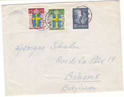 Suède - Lettre De 1955 - Oblit Enköping - - Cartas & Documentos