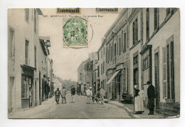 85 DEP 017 MONTAIGU La Grande Rue Anim Villageois Et Commerces 1902 Timb - Montaigu