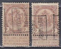 176 Voorafstempeling Op Nr 55 - HUY (NORD) 1898 - Positie A & B - Roulettes 1894-99