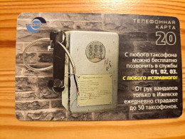 Prepaid Phonecard Russia, Volga Telecom - Izhevsk - Historic Telephone - Russia