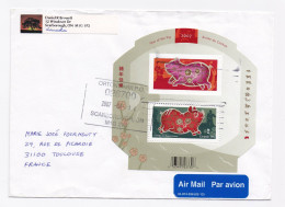 ENVELOPPE DE SCARBOROUGH POUR TOULOUSE DU 14/04/2007 ANNEE DU COCHON - Lettres & Documents