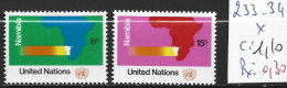 NATIONS UNIES OFFICE DE NEW-YORK 233-34 * Côte 1.10 € - Ongebruikt