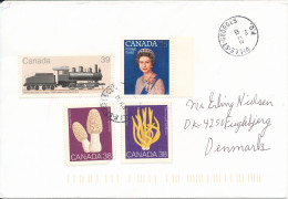 Canada Cover Sent To Denmark Ville St. Georges 23-3-2004 1 Of The Stamps Is Damaged - Cartas & Documentos