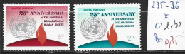 NATIONS UNIES OFFICE DE NEW-YORK 235-36 * Côte 1.30 € - Ungebraucht