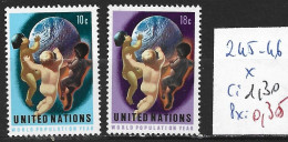 NATIONS UNIES OFFICE DE NEW-YORK 245-46 * Côte 1.30 € - Nuovi