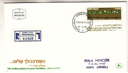 Israël - Lettre Recom FDC De 1976 - Oblit Qiryat Shemona - - Storia Postale