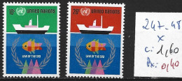 NATIONS UNIES OFFICE DE NEW-YORK 247-48 * Côte 1.60 € - Neufs