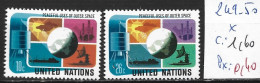 NATIONS UNIES OFFICE DE NEW-YORK 249-50 * Côte 1.60 € - Unused Stamps