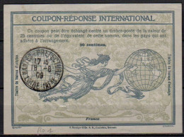 FRANCE  Ro1  30c.  International Reply Coupon Reponse Antwortschein IRC IAS Cupon Respuesta NANTES LOIRE INFRE PRFECTURE - Antwortscheine