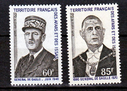 Afars Et Issas 375/376 De Gaulle Neuf ** TB MNH Sin Charnela Cote 19 - Nuevos