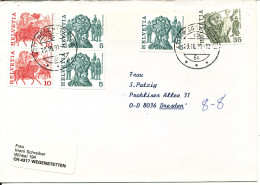 Switzerland Cover Sent To Germany 23-10-1991 - Lettres & Documents