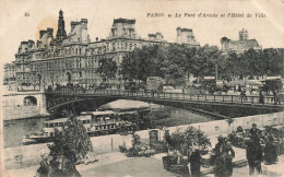 FRANCE - Paris - Le Pont D'Arcole Et L'hôtel De Ville - Carte Postale Ancienne - Ponti