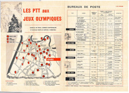 Les PTT Aux Jeux Olympiques D'hiver De Grenoble 1968 Liste Et Localisation Des Bureaux De Poste Et Cabines Téléphoniques - Autres & Non Classés